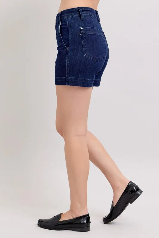 Judy Blue Full Size High Waist Denim Shorts Plus Size - Jeans Junction Online