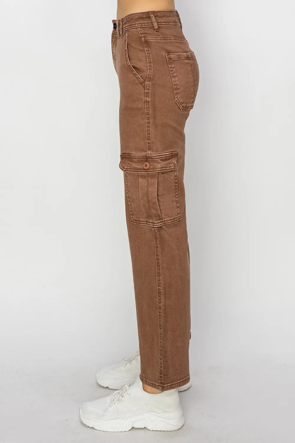 Risen Full Size High Rise Cargo Jeans - Jeans Junction Online