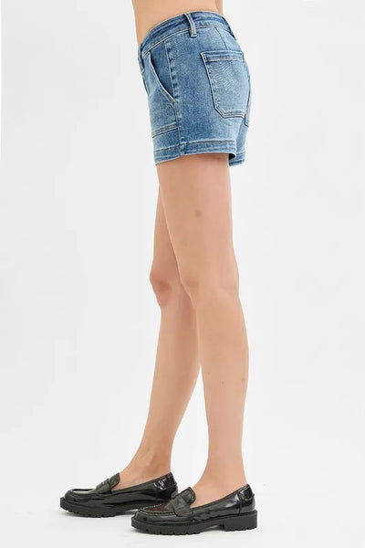 RISEN Low Rise Patched Pocket Shorts - Jeans Junction Online