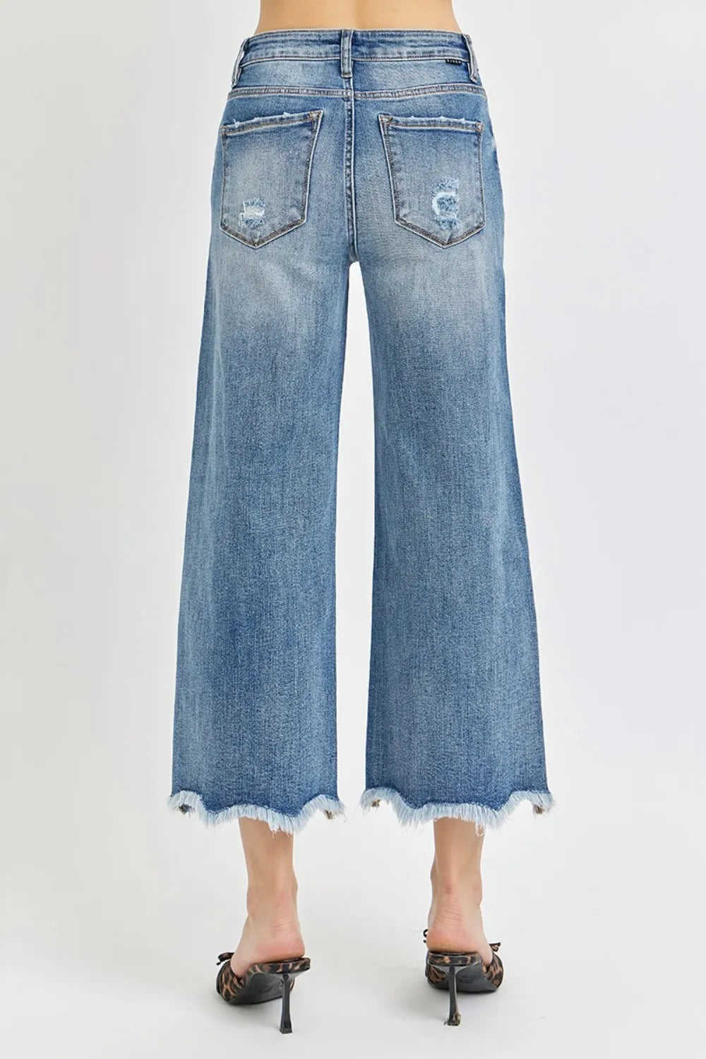 Risen High Rise Cropped Flare Jeans - Jeans Junction Online