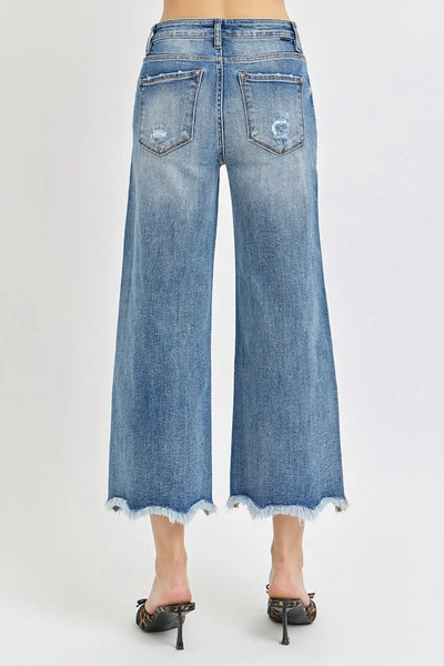 Risen High Rise Cropped Flare Jeans - Jeans Junction Online