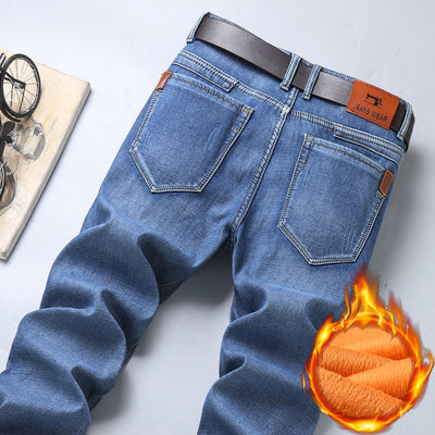 Straight Tube Loose Plush Thick Pants For Men - Jeans Junction Online