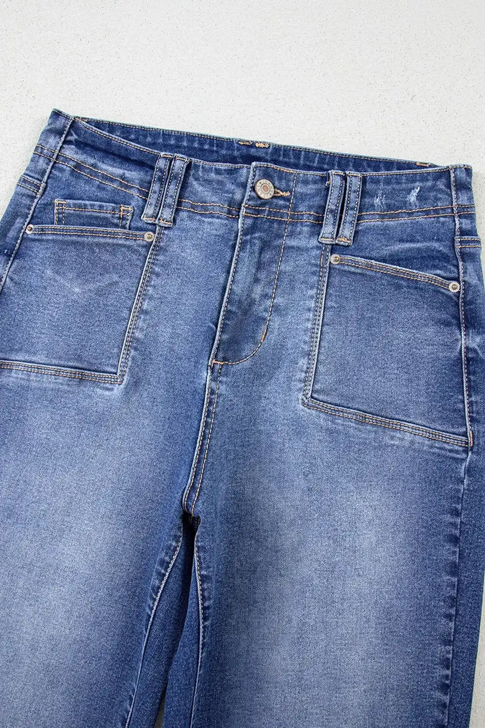 High-Waisted Wide-Leg Vintage Wash Jeans - Jeans Junction Online