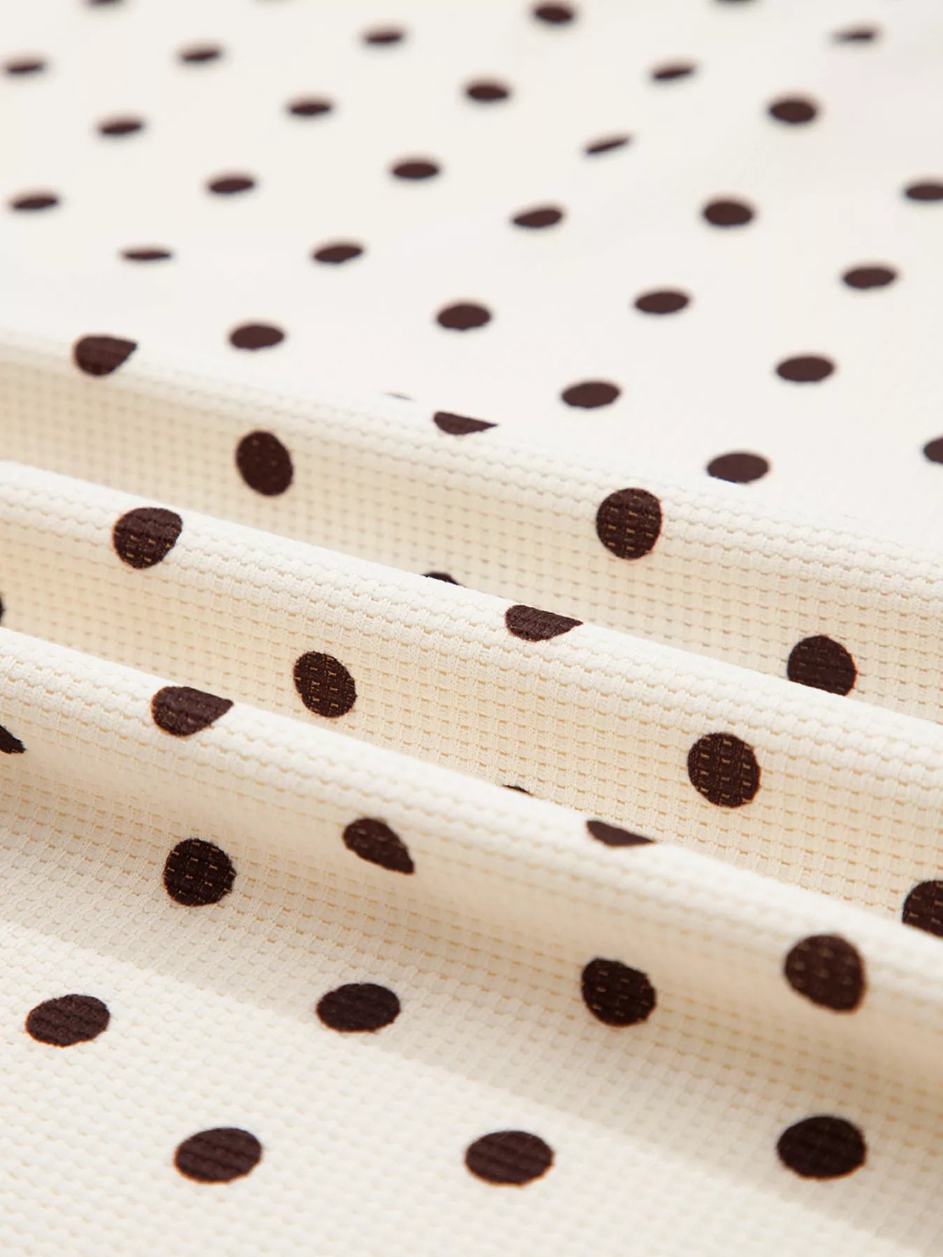 Polka Dot Notched Long Sleeve Top and Drawstring Joggers Lounge Set - Jeans Junction Online