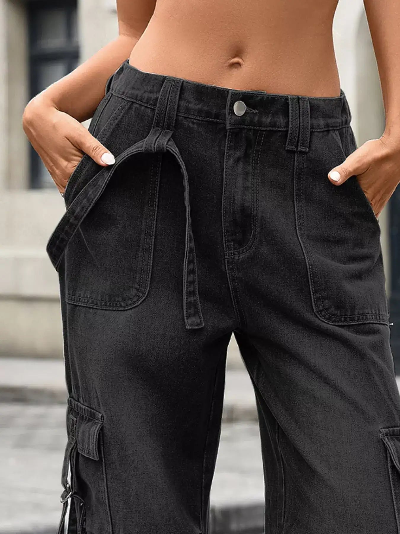 Wide Leg Cargo Jeans - Jeans Junction Online