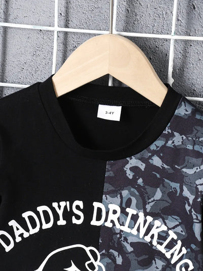 Children's Camouflage Color Block Top and Pants Set - Jeans Junction Online