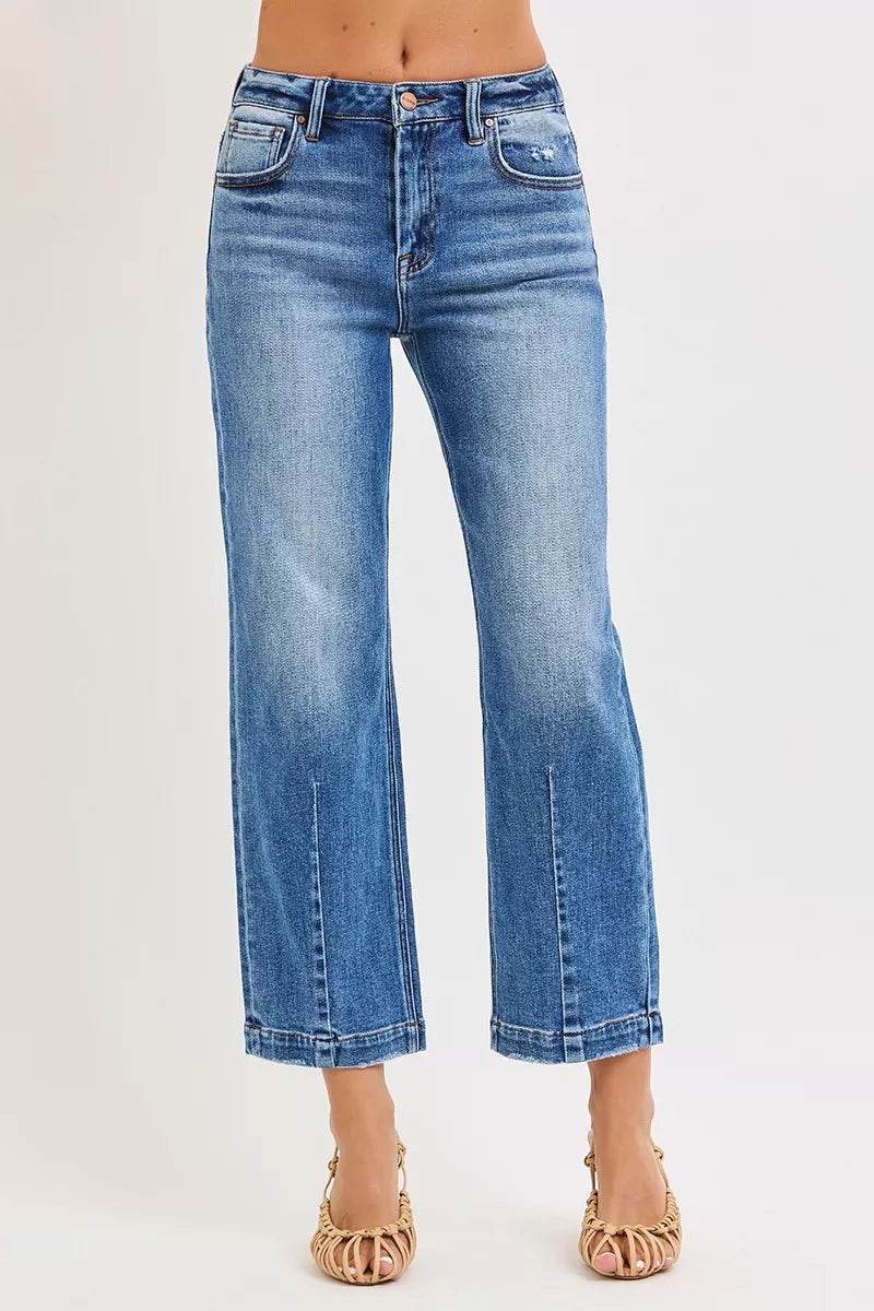 RISEN High Rise Crop Boyfriend Tapered Jeans - Jeans Junction Online
