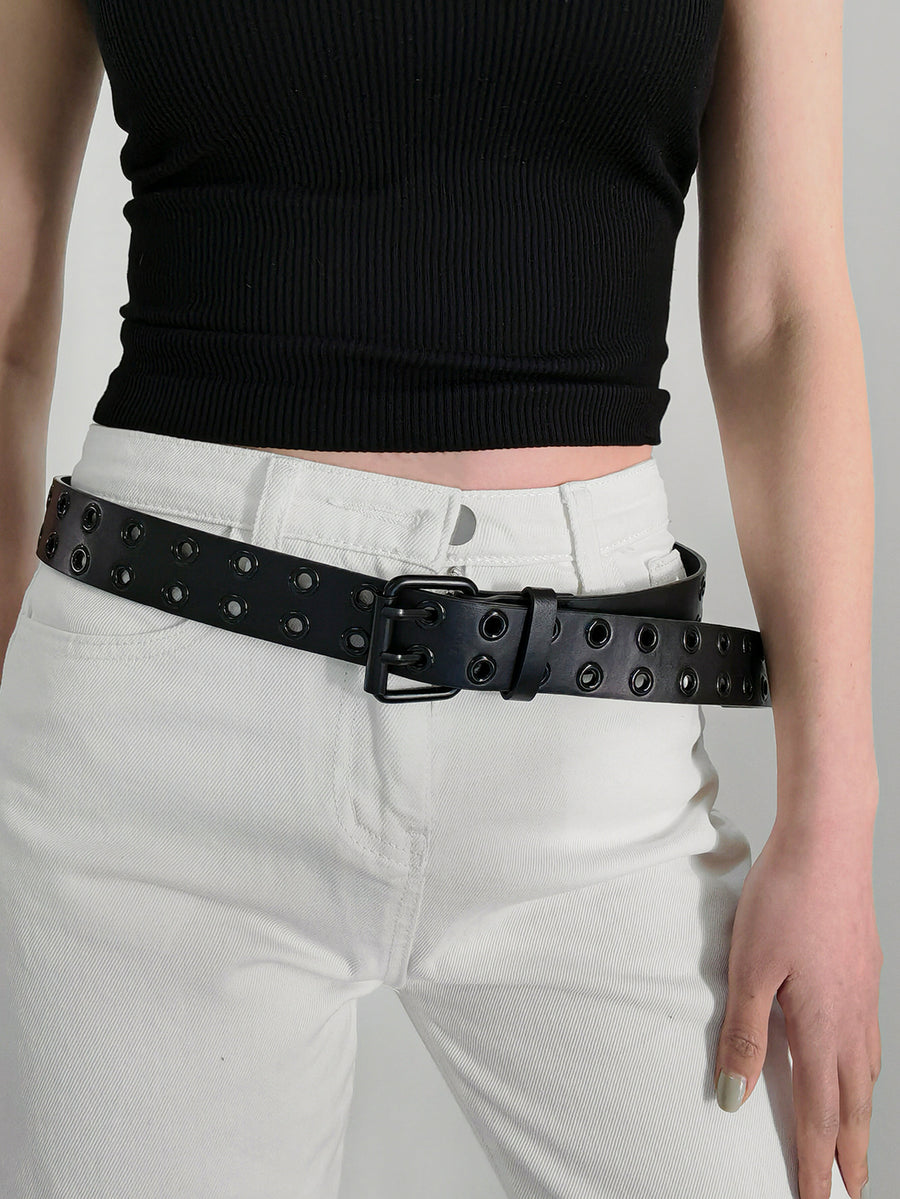 Grommet PU Leather Belt - Jeans Junction Online 