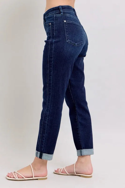 Judy Blue Full Size High Waist Boyfriend Jeans Plus Size - Jeans Junction Online