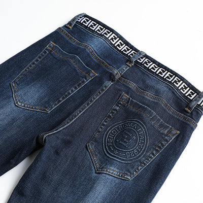 Autumn and Winter New Thick Korean Style Slim Men's Jeans - Jeans Junction Online