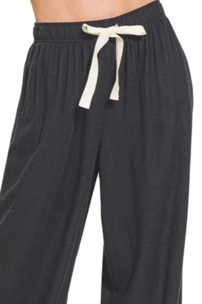 Zenana Linen Drawstring Pants - Jeans Junction Online