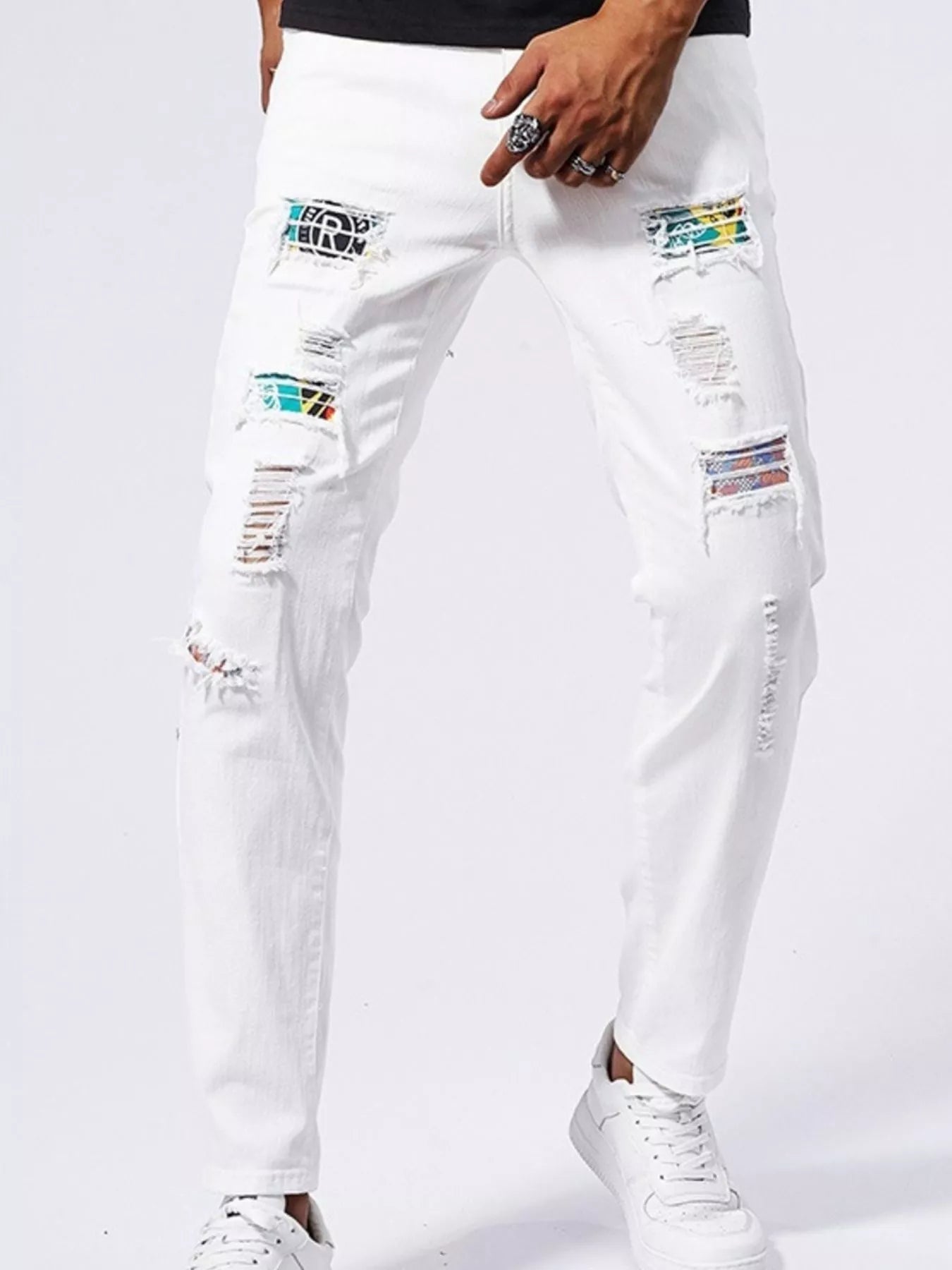 Men's Distressed Slim Fit Jeans - Jeans Junction Online