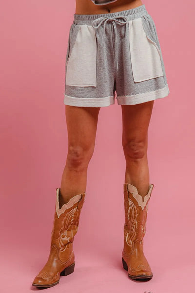 BiBi French Terry Knit Shorts with Side Pocket - Jeans Junction Online