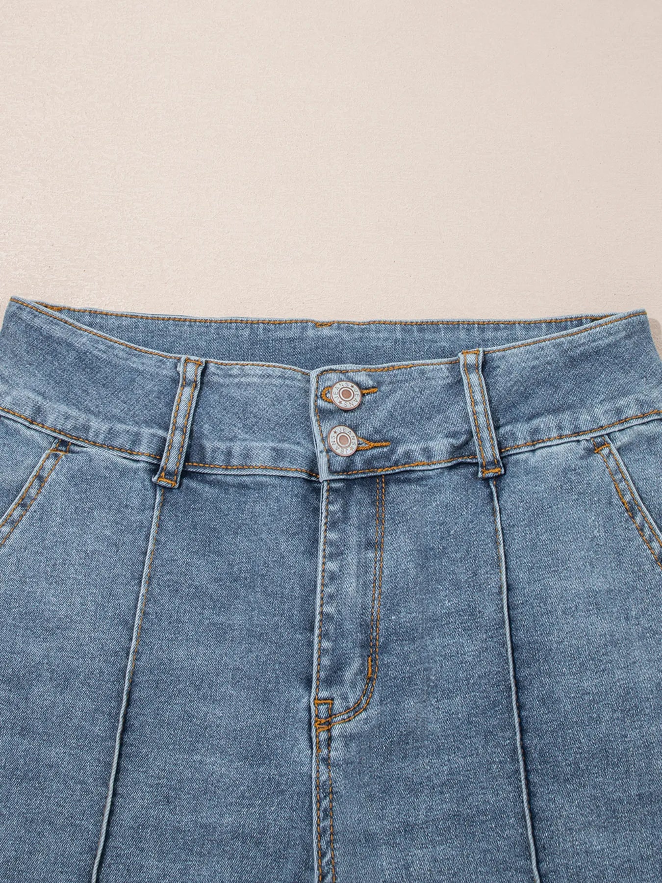 High-Waisted Flare Jeans with Seam Detail - Jeans Junction Online