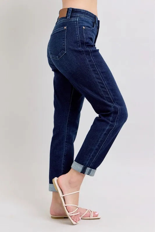 Judy Blue Full Size High Waist Boyfriend Jeans Plus Size - Jeans Junction Online