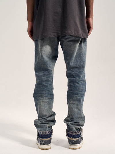 Havoc Blue Line Washed Distressed Men's VIBE Straight Jeans - Jeans Junction Online
