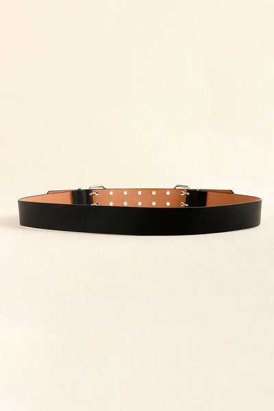 PU Leather Two Row Eyelet Belt - Jeans Junction Online