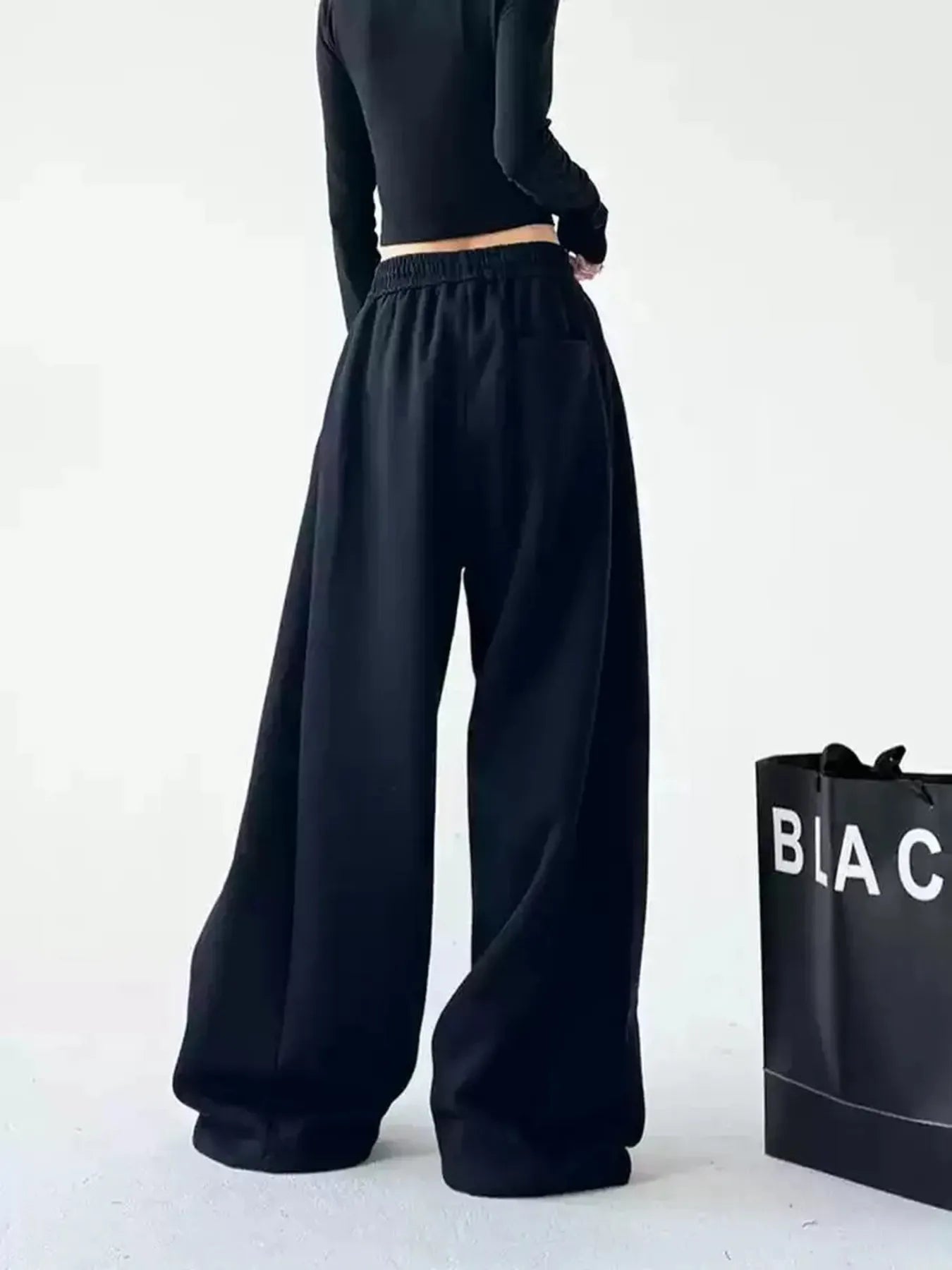Oversized Wide Leg Drawstring Pants - Jeans Junction Online