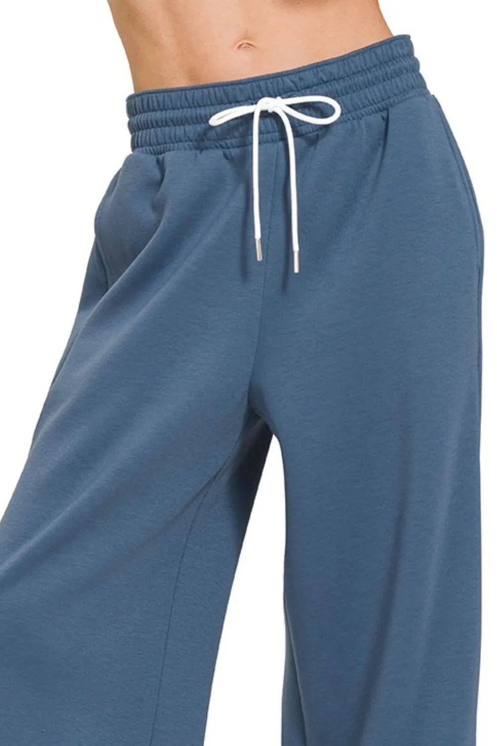 Zenana Scuba Drawstring Pants - Jeans Junction Online