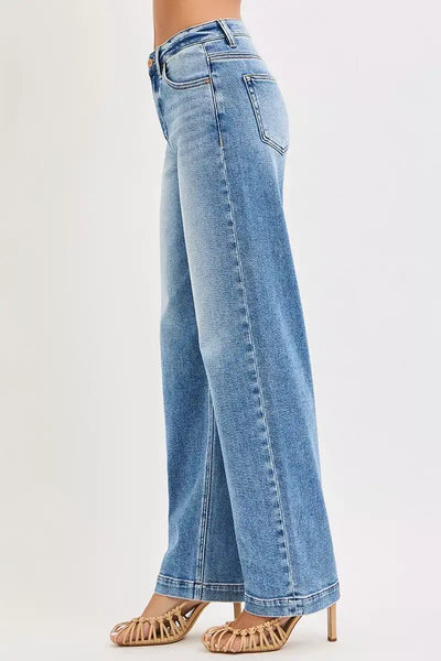 RISEN High Rise Wide Baggy Jeans - Jeans Junction Online