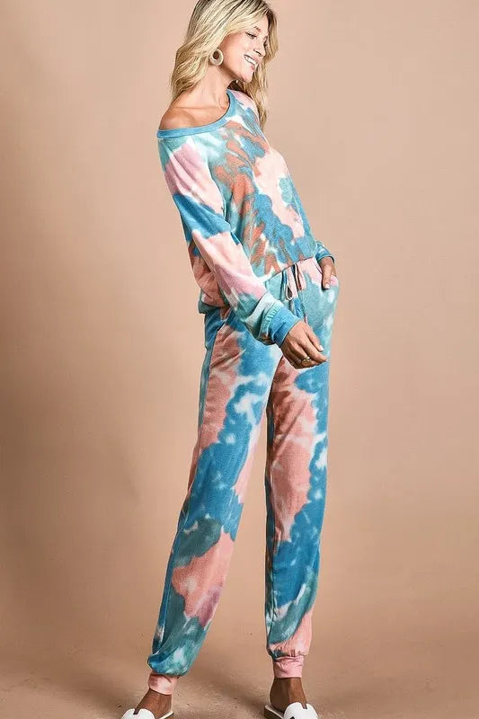 BiBi Tie Dye French Terry Jogger Pants - Jeans Junction Online