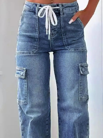 Washed Jeans with Pockets - Jeans Junction Online