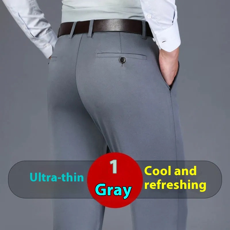 High Elasticity Non-ironing Anti-wrinkle Men's Business Casual Pants - Jeans Junction Online