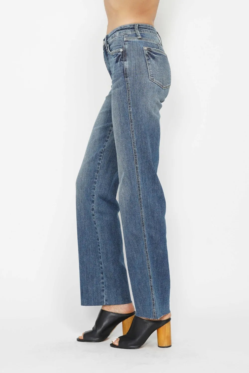 Judy Blue Full Size Tummy Control Straight Jeans - Jeans Junction Online