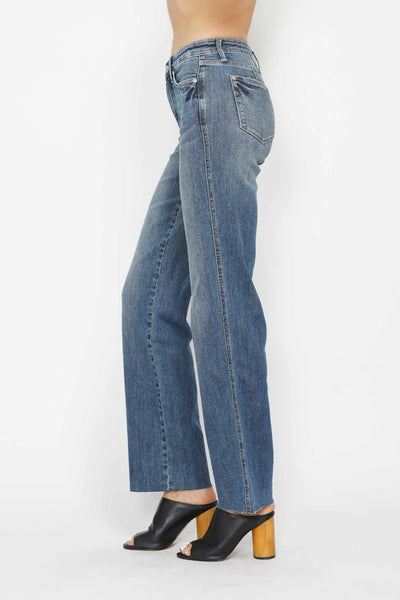 Judy Blue Full Size Tummy Control Straight Jeans - Jeans Junction Online