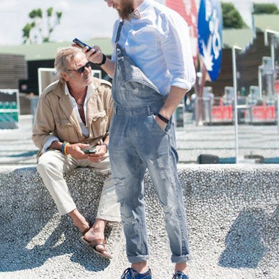 Fashionable Men's Suspender Denim Rompers - Jeans Junction Online