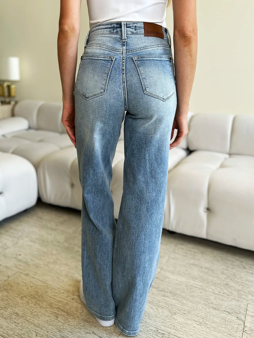 Judy Blue Full Size High Waist Wide Leg Jeans - Jeans Junction Online