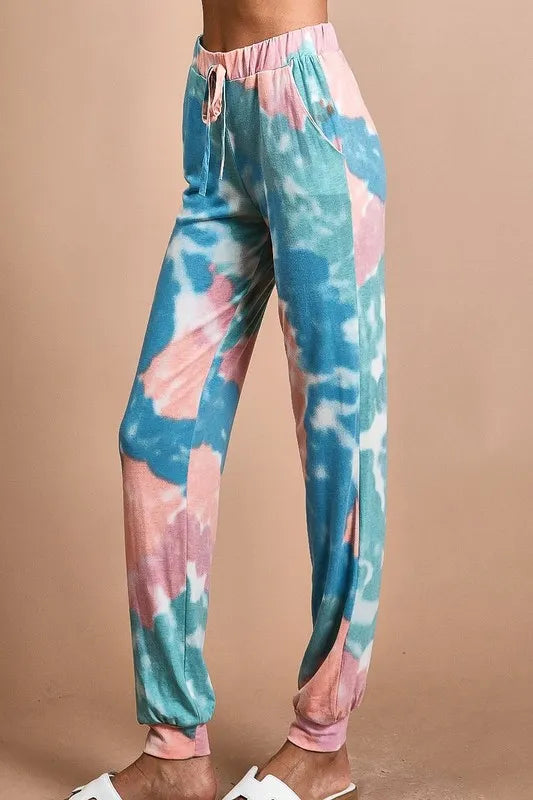 BiBi Tie Dye French Terry Jogger Pants - Jeans Junction Online