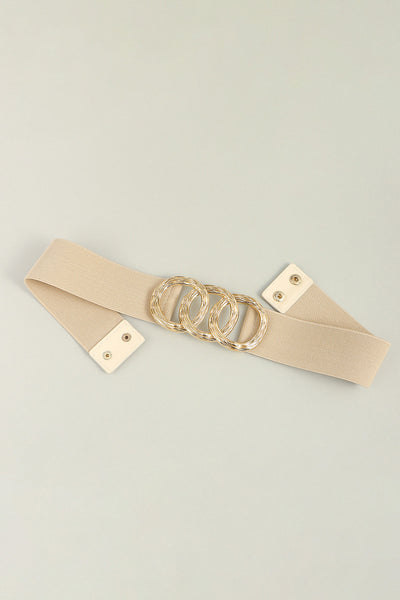 Zinc Alloy Buckle Elastic Wide Belt - Jeans Junction Online