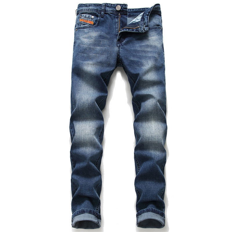 Non-iron Ripped Straight Men's Micro-stretch Jeans - Jeans Junction Online