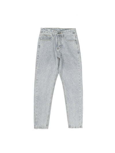 Washed Distressed Fit Straight-leg Jeans - Jeans Junction Online