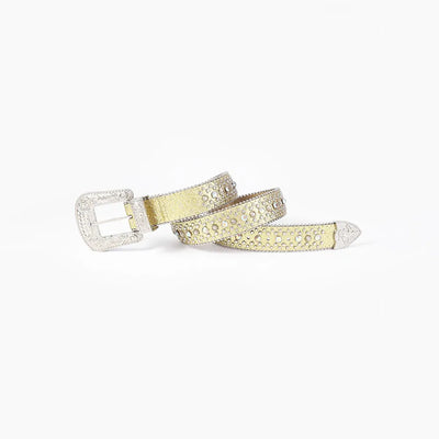 Rhinestone PU Leather Belt - Jeans Junction Online