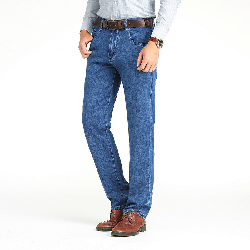 Men's Mid-rise Casual Slim Straight-leg Jeans - Jeans Junction Online