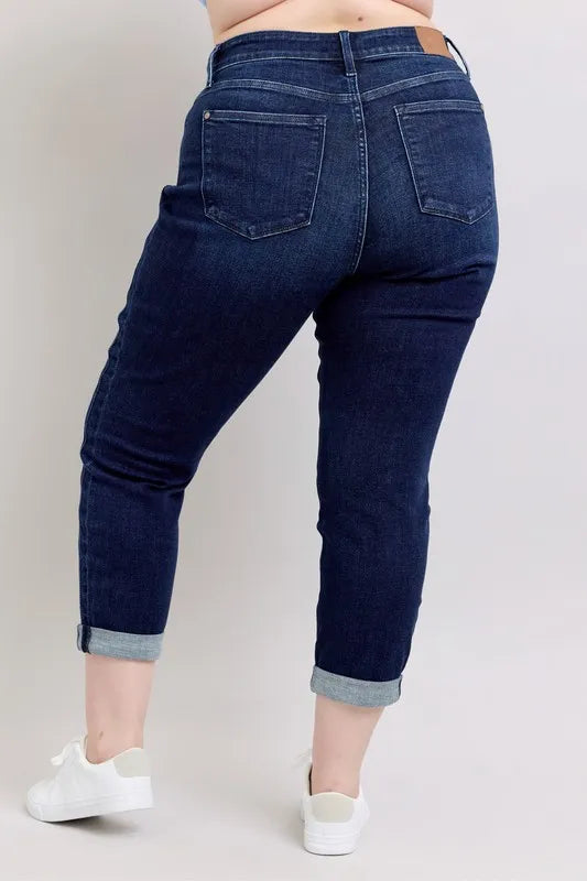 Judy Blue Full Size High Waist Boyfriend Jeans Plus Size - Jeans Junction Online