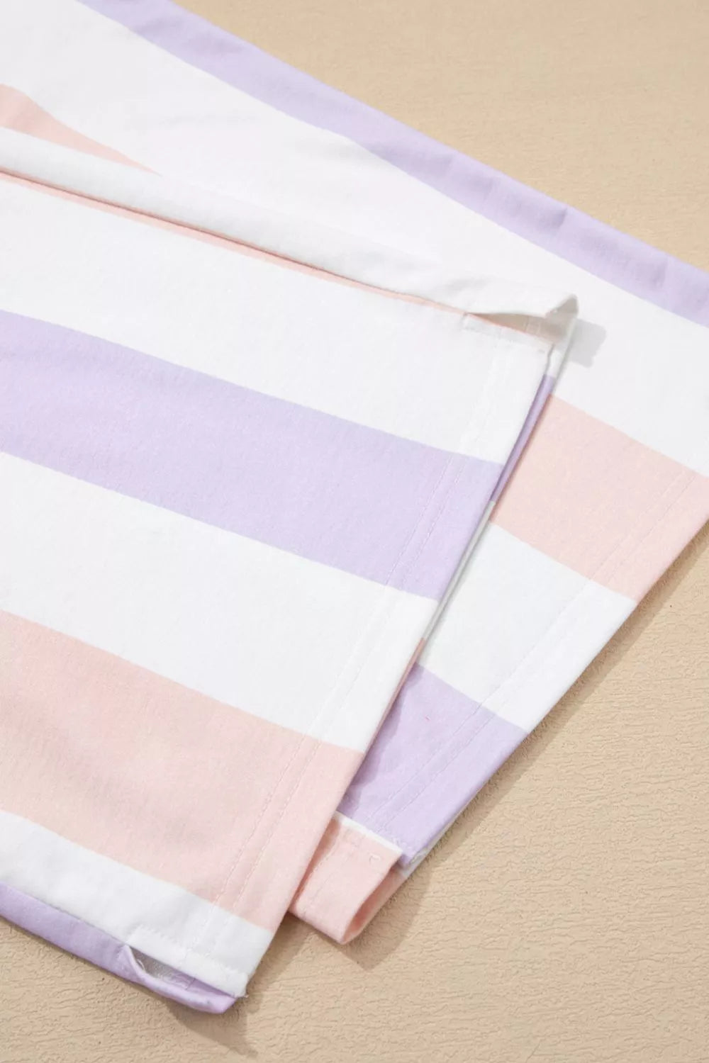 Stripe Multicolored Print Drawstring Loose Pants with Side Pockets - Jeans Junction Online