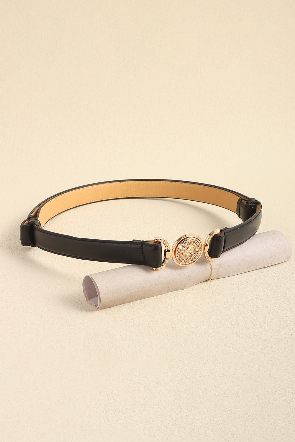 Rhinestone Decor PU Leather Belt - Jeans Junction Online