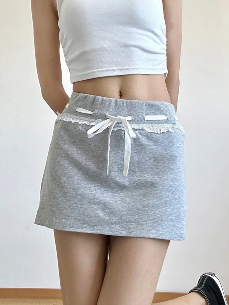 Casual Drawstring Mini Skirt - Jeans Junction Online 