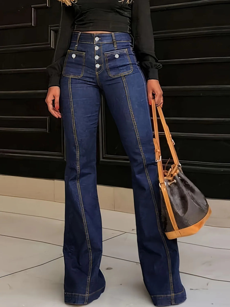 Flare Jeans with Pockets - Jeans Junction Online 