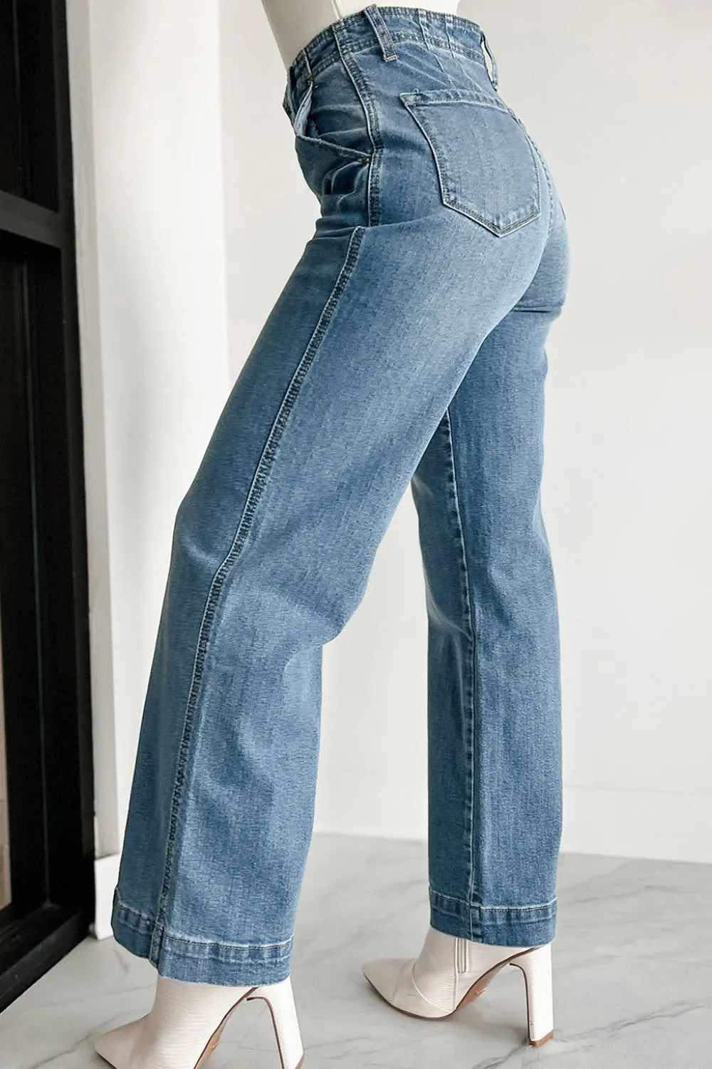 Button Fly High Waist Jeans - Jeans Junction Online