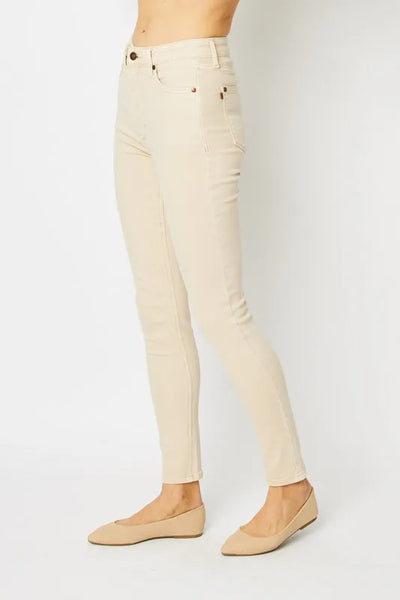 Judy Blue Full Size Garment Dyed Tummy Control Skinny Jeans - Jeans Junction Online
