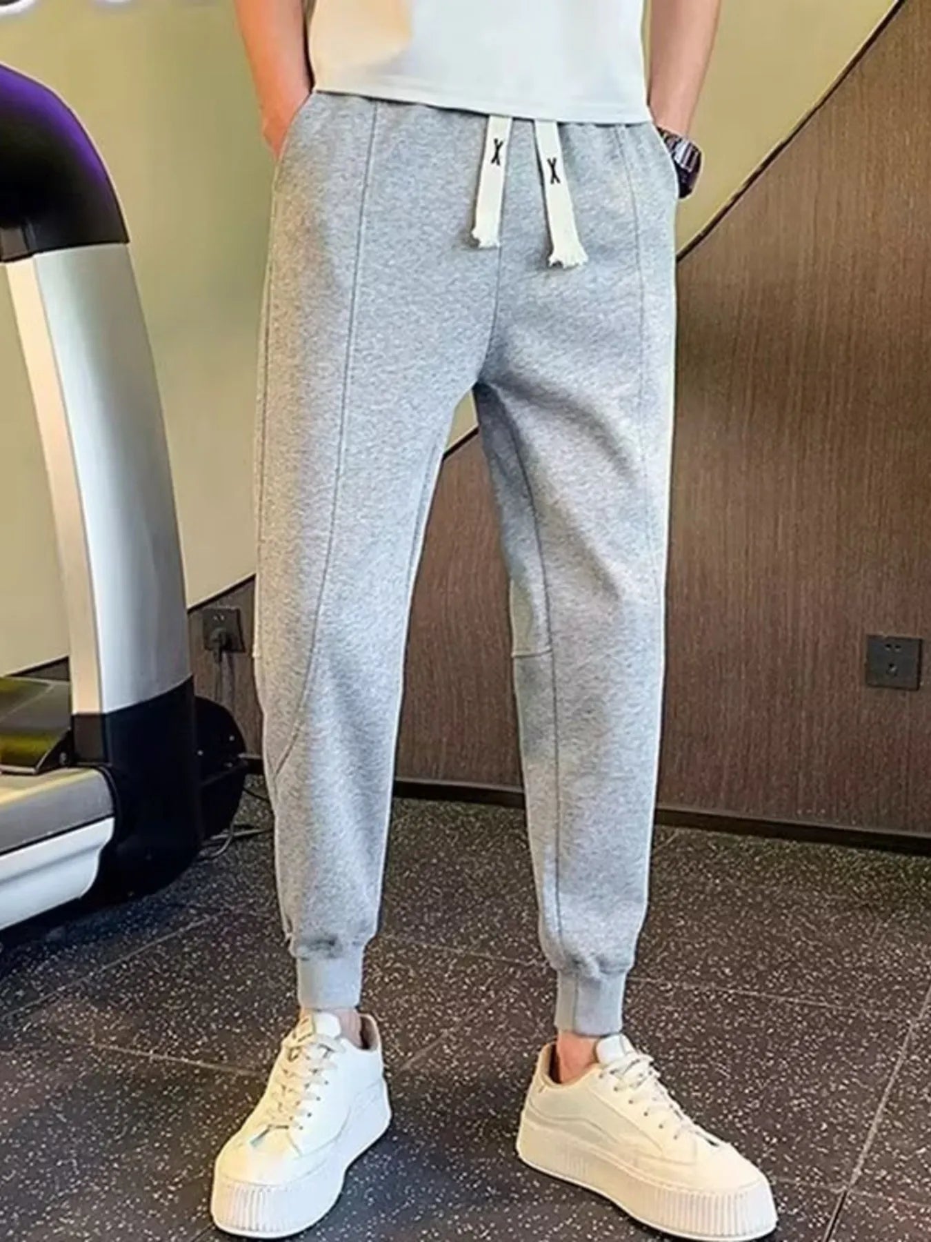 Men's Plus Size Drawstring Pocketed Joggers - Jeans Junction Online