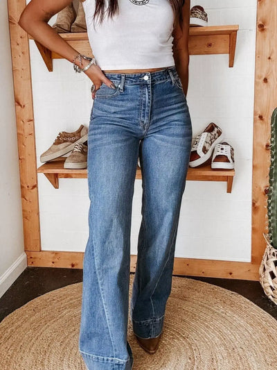 High-Waisted Wide Leg Jeans - Jeans Junction Online