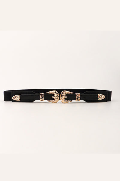 Double Buckle Elastic Belt - Jeans Junction Online