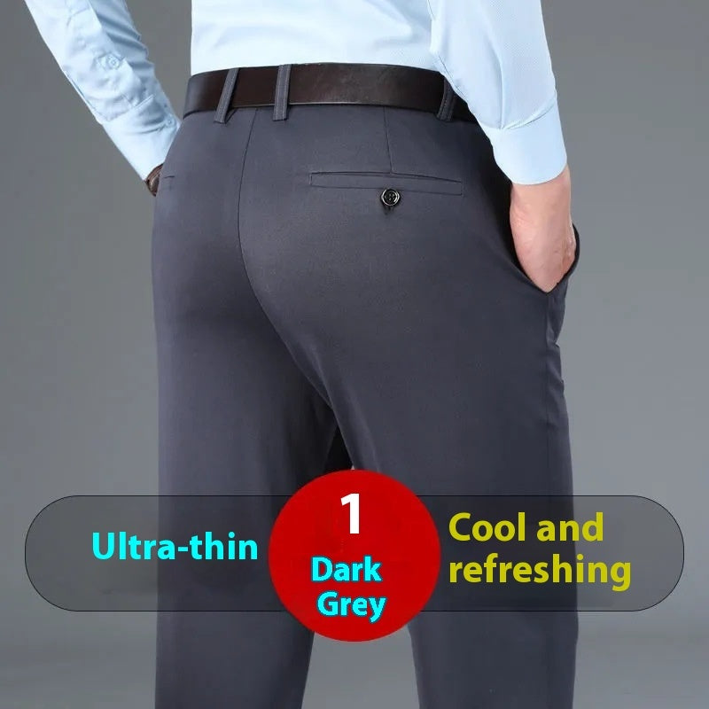 High Elasticity Non-ironing Anti-wrinkle Men's Business Casual Pants - Jeans Junction Online