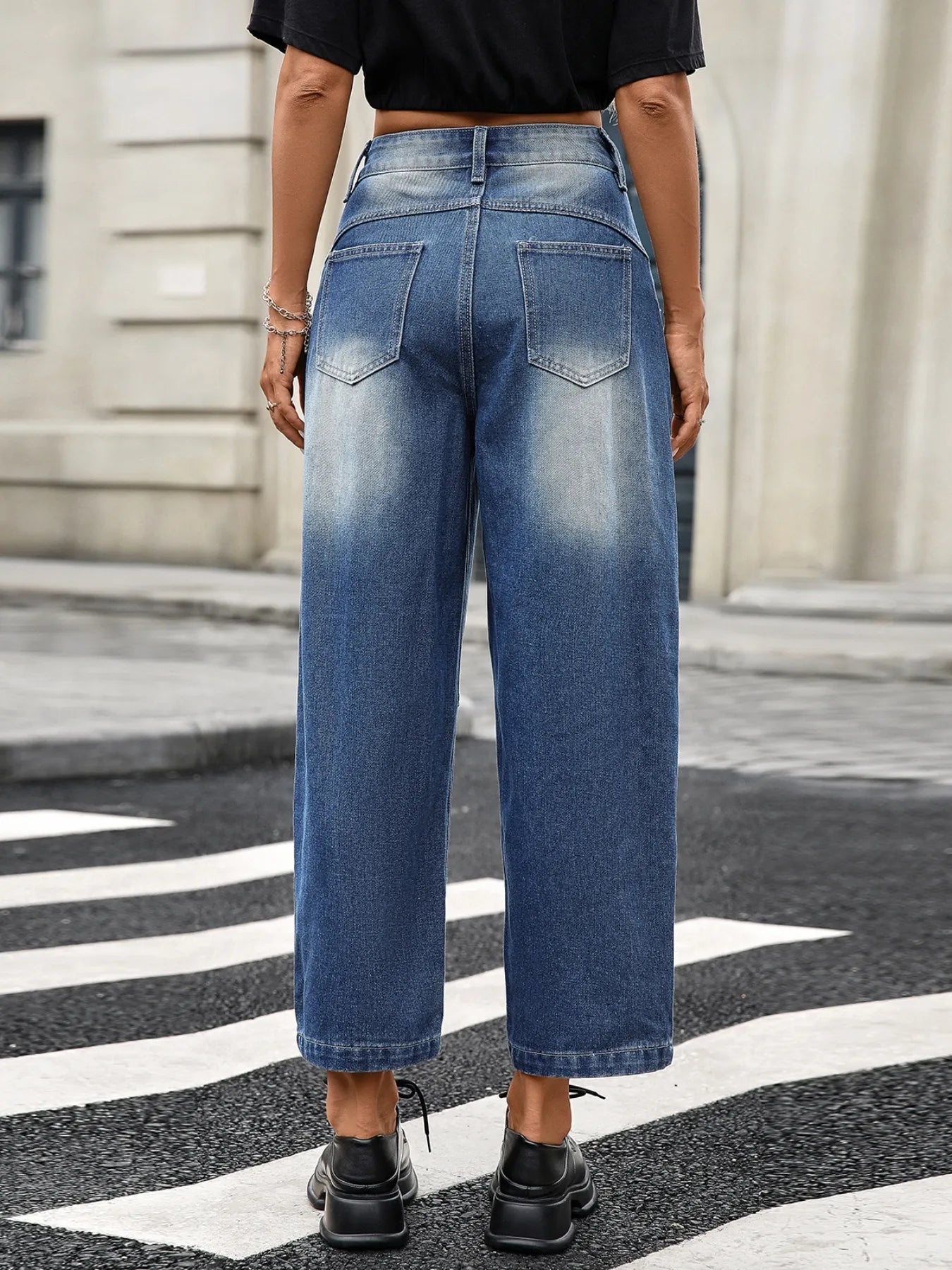 Wide Leg Jeans with Pockets - Jeans Junction Online