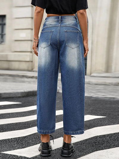 Wide Leg Jeans with Pockets - Jeans Junction Online